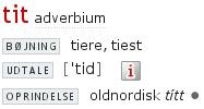adv. 'tit's bøjningsmønster