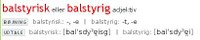 balstyrisk, udtale
